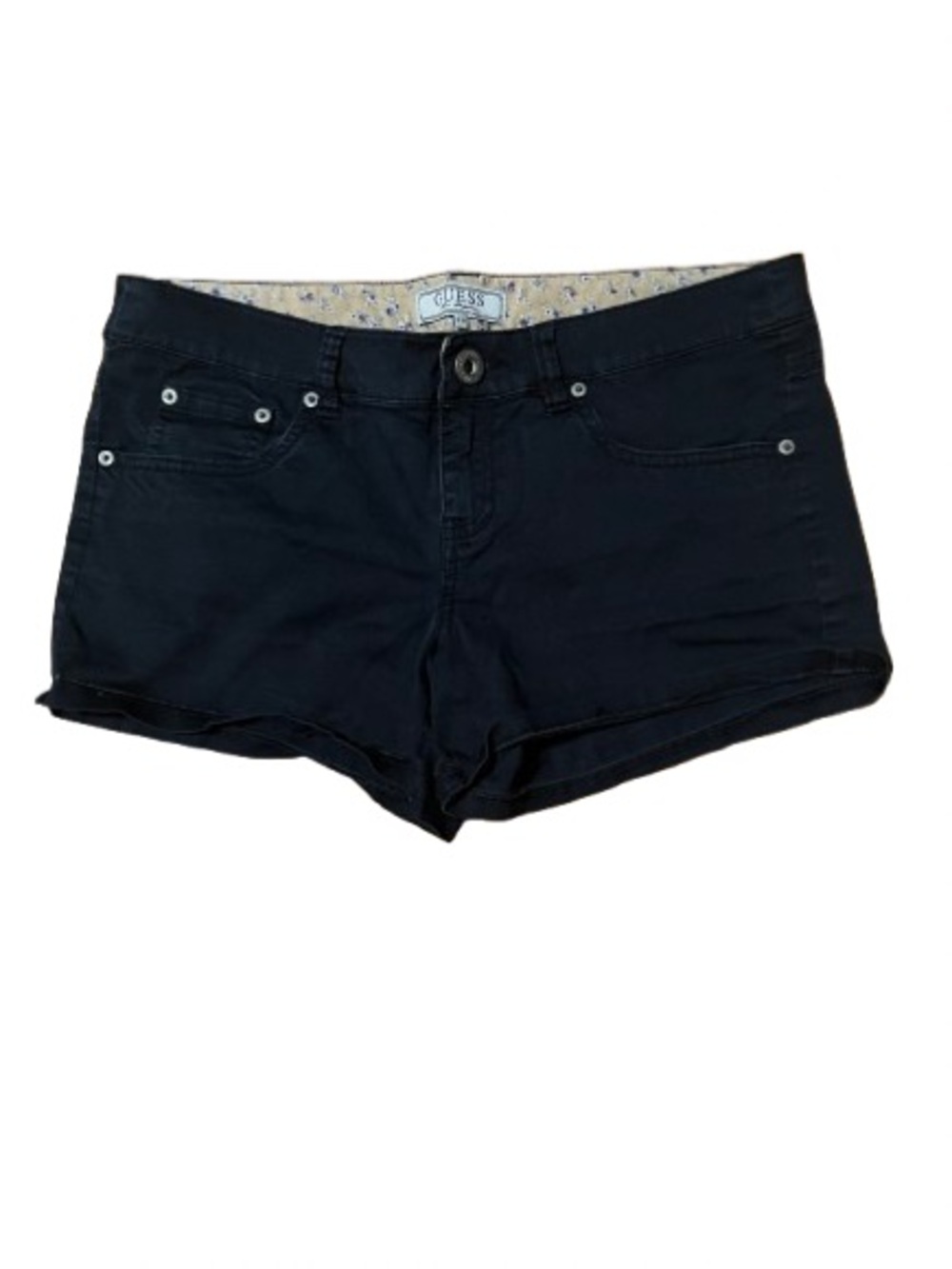 GUESS Los Angeles Black Stretch Low-Rise Women's Shorts Size 28